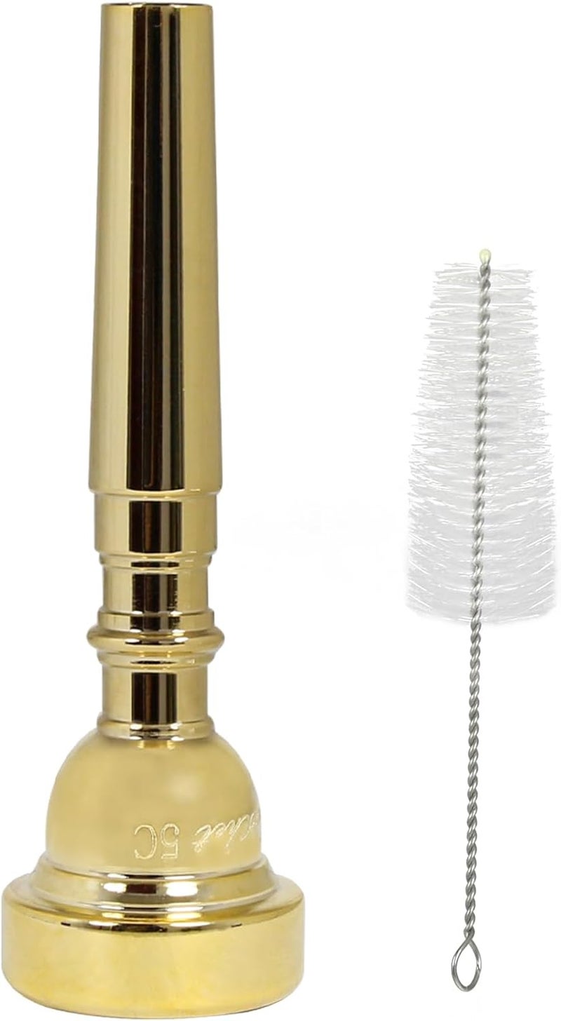Danchet Gold Plated Metal Trumpet Mouthpiece, 5C Gold - For Beginners and Professionals - Musical Instrument Accessories.… - Image 1